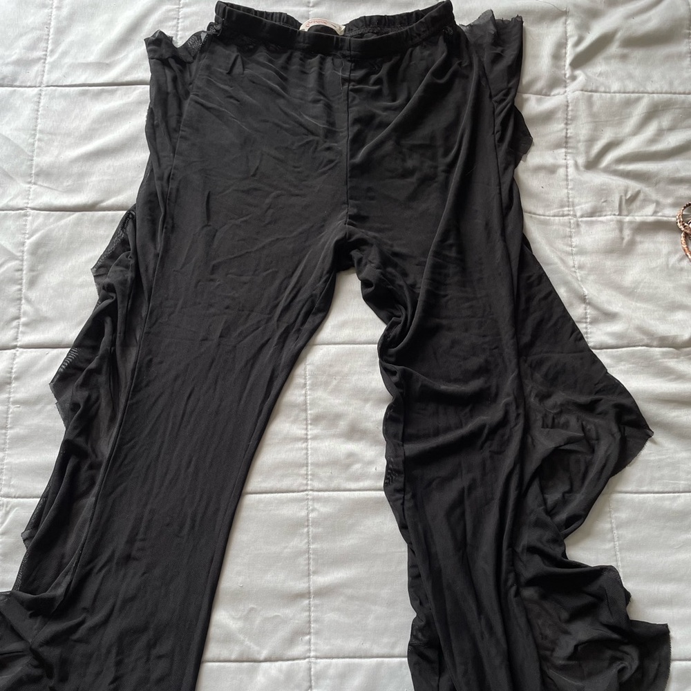 Black flared pants